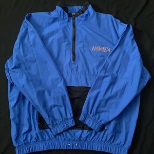 Vintage Blue Perry Ellis Windbreaker